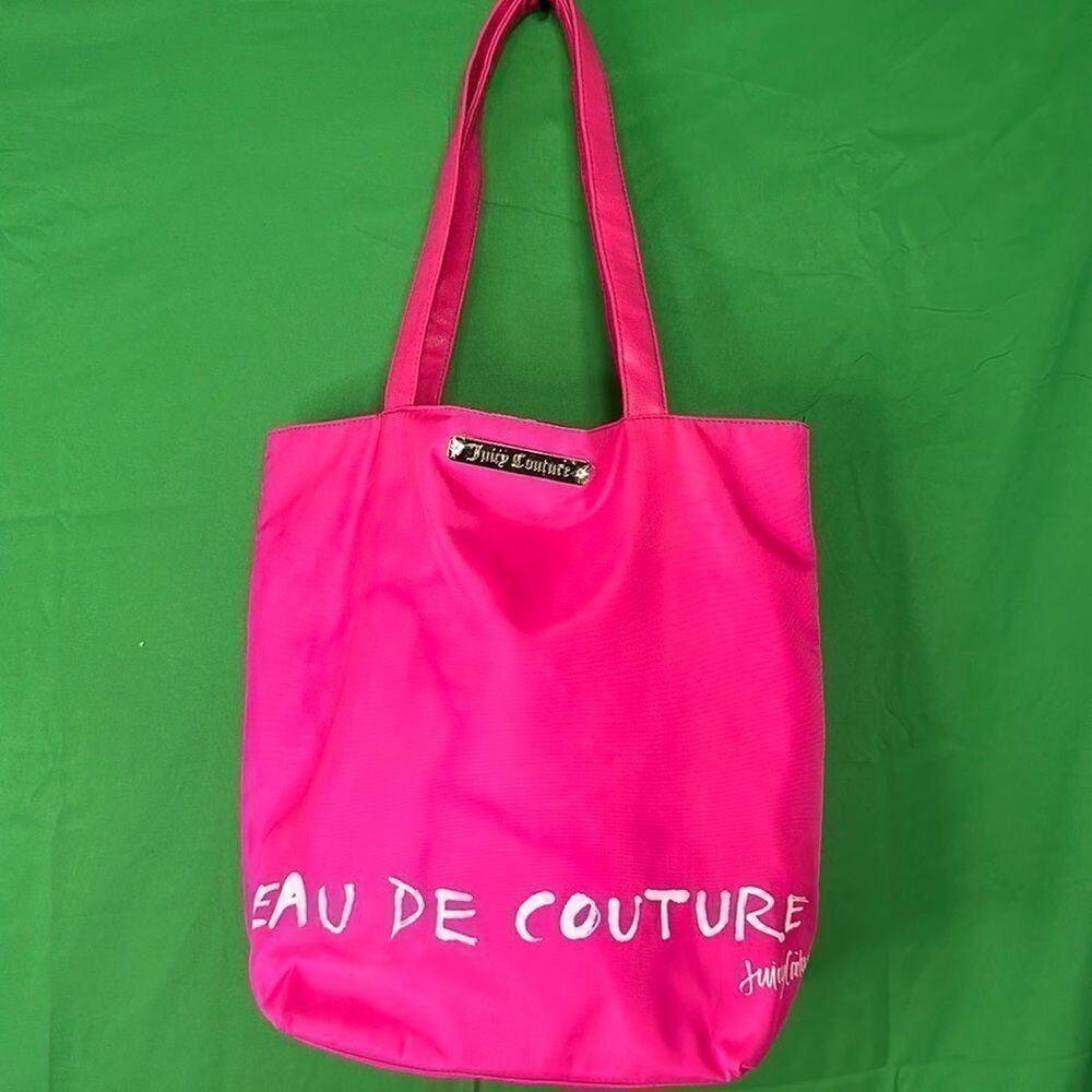 Juicy Couture hot pink vintage huge big giant beach bag tote.
